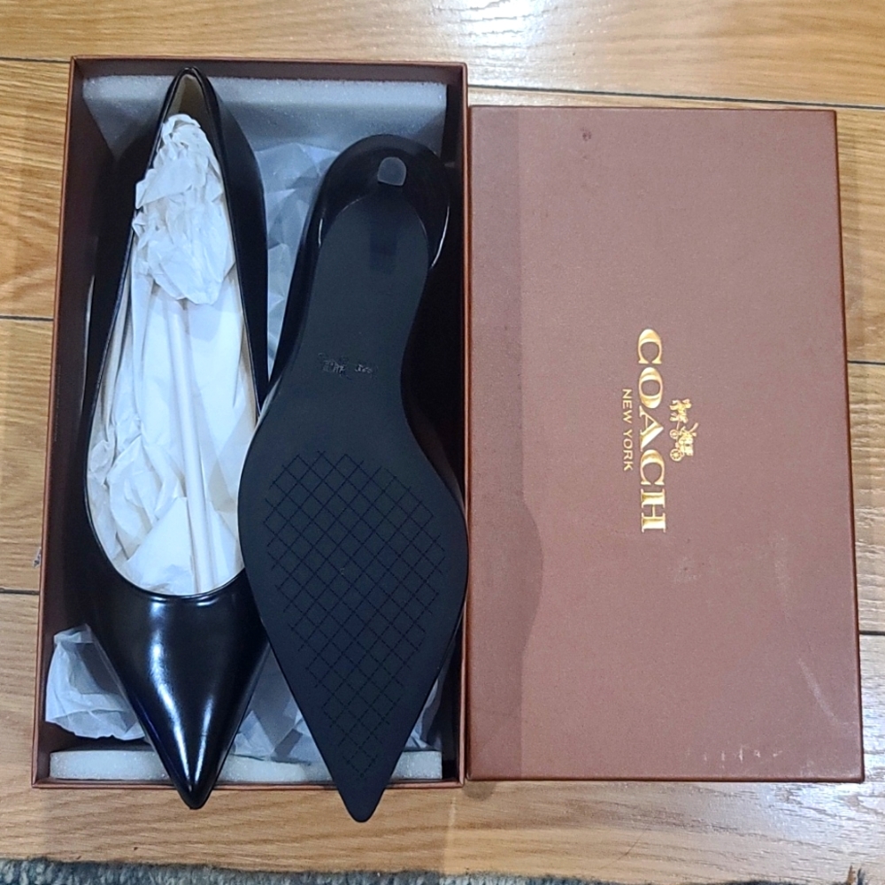 Low Heel COACH Shoes. BLACK COLOR, size 10